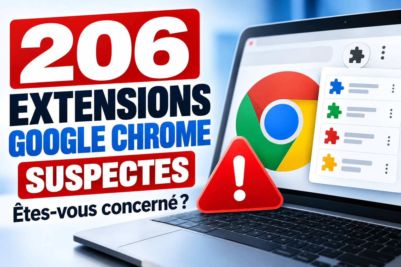 319 extensions Google Chrome suspectes : êtes-vous concerné ?