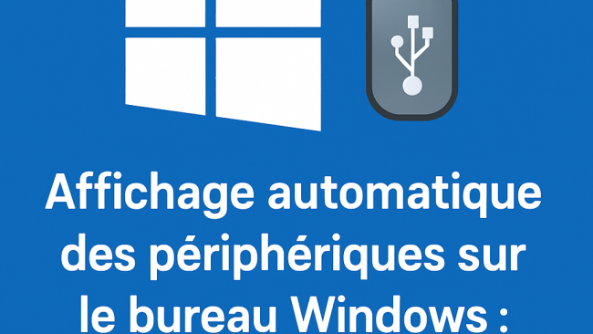 Affichage automatique des périphériques sur le bureau Windows