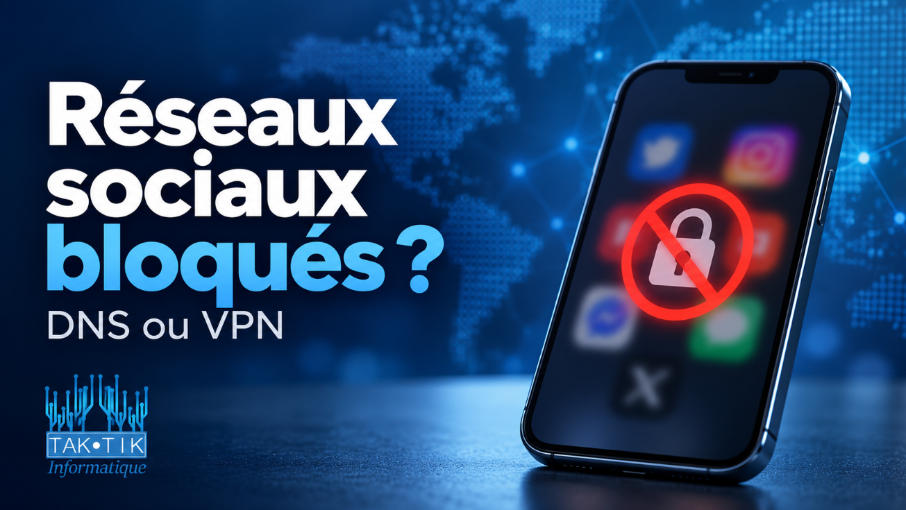 Réseaux sociaux bloqués : contourner avec DNS ou VPN