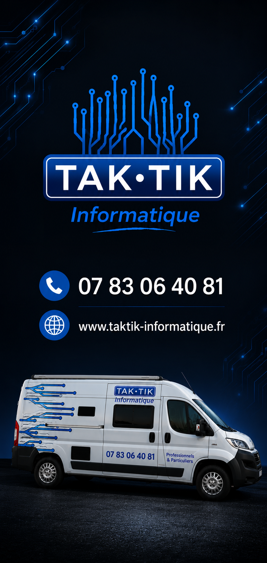 Fond d'écran TakTik Informatique Android et iPhone modèle 3